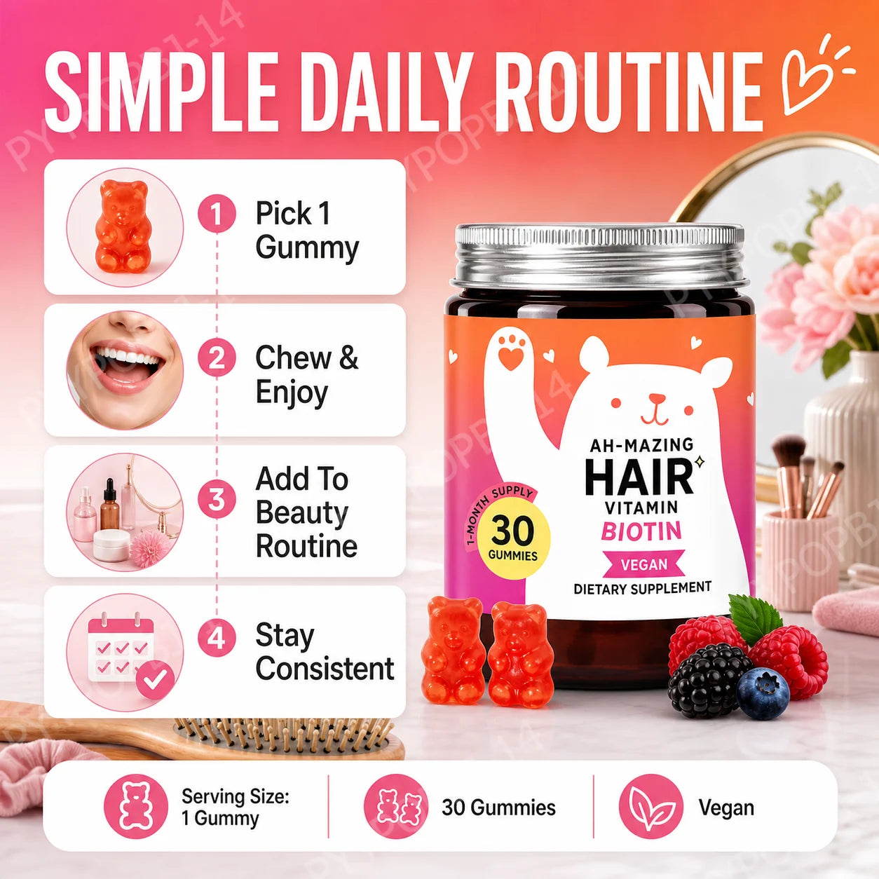 Biotin Hair Support Gummies