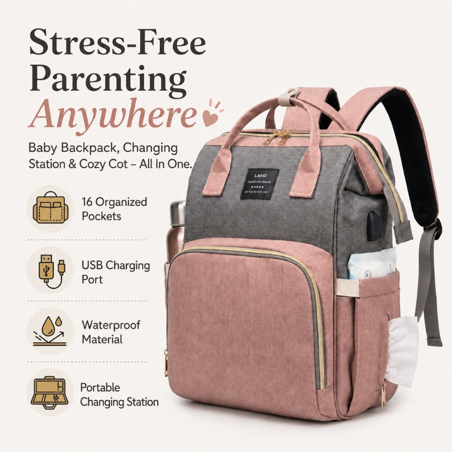 NurturePack™ Convertible Diaper Backpack