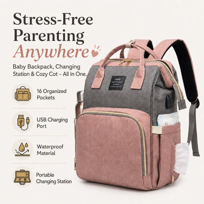 NurturePack™ Convertible Diaper Backpack