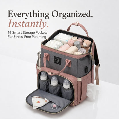 NurturePack™ Convertible Diaper Backpack