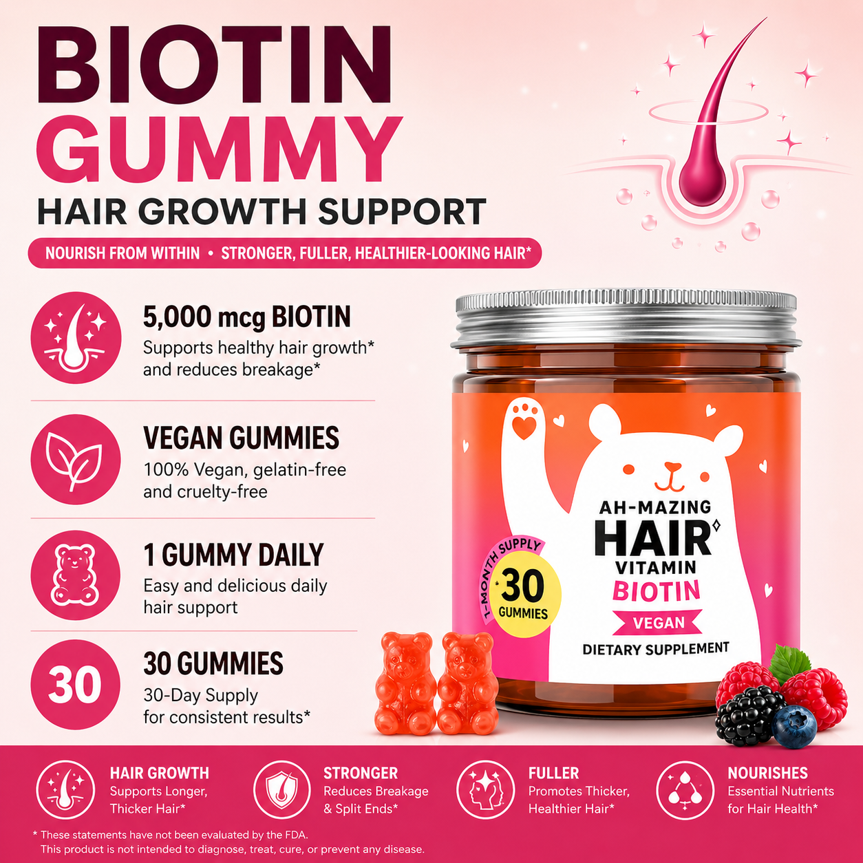 Biotin Hair Support Gummies