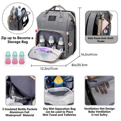 NurturePack™ Convertible Diaper Backpack