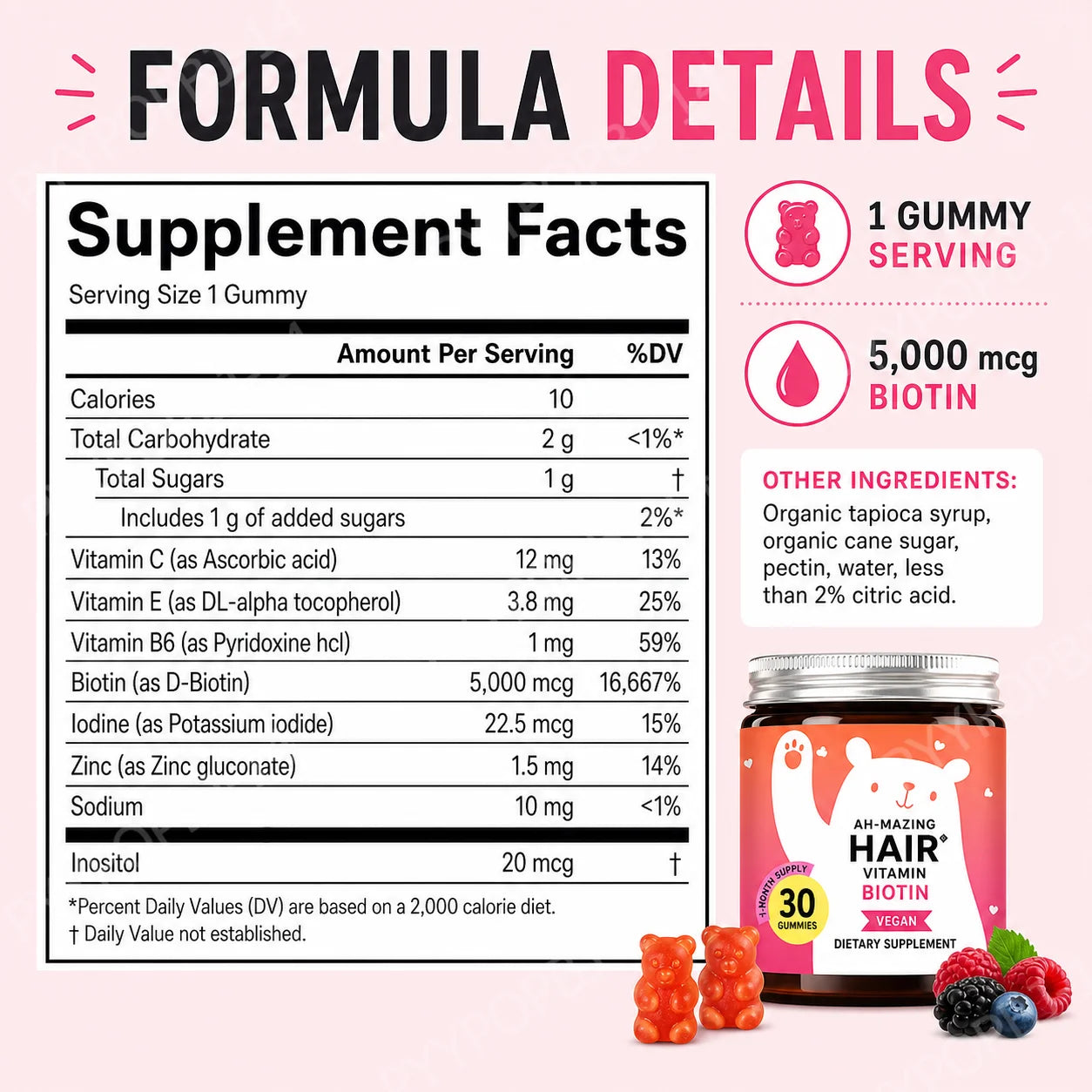 Biotin Hair Support Gummies