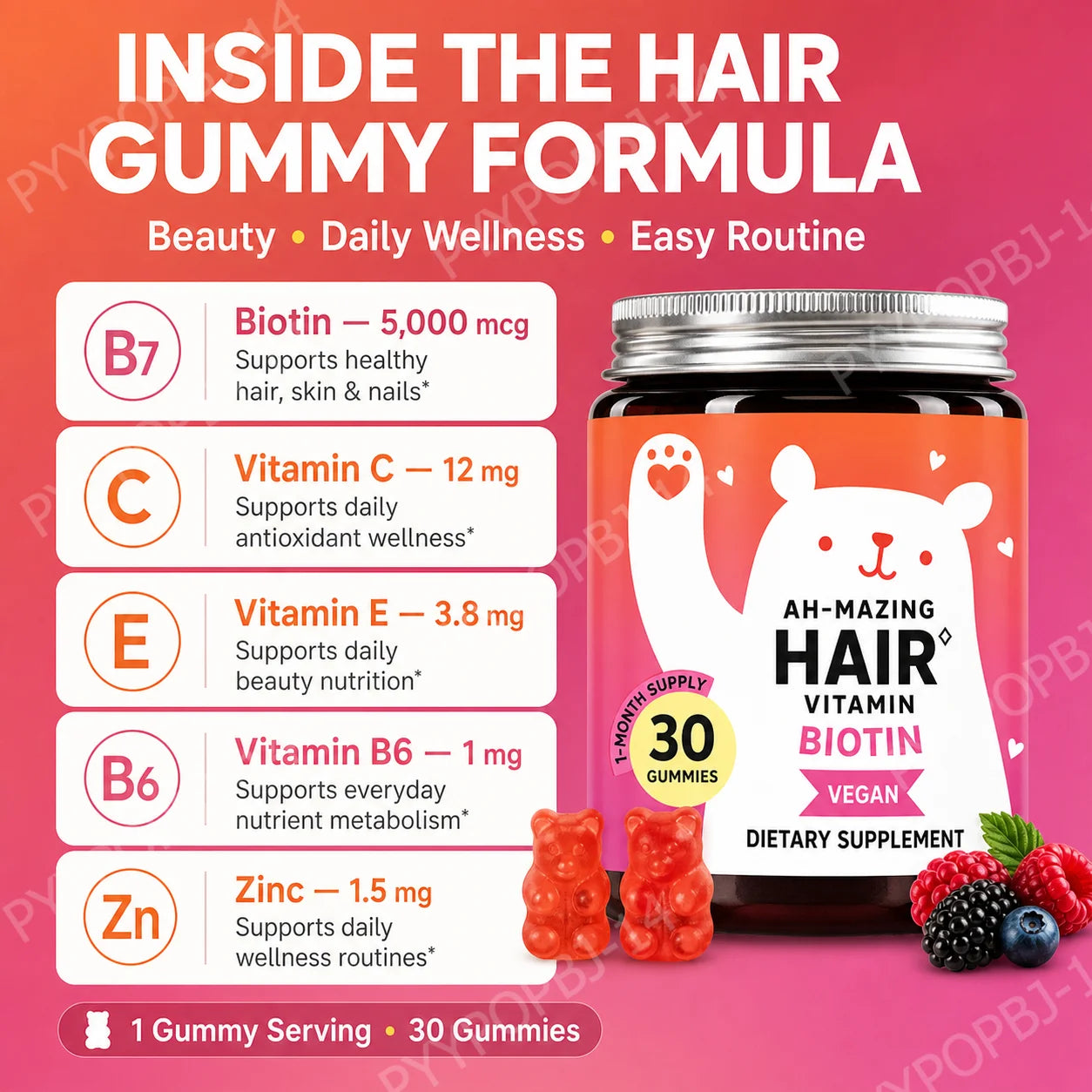 Biotin Hair Support Gummies